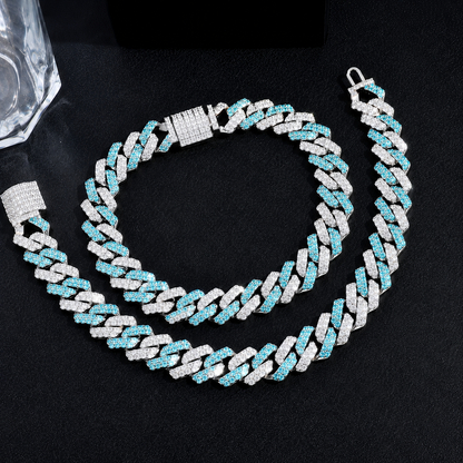 Pulsera Cubana Urban "Iced Out" – Two-Tone