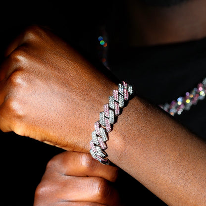 Pulsera Cubana Urban "Iced Out" – Two-Tone