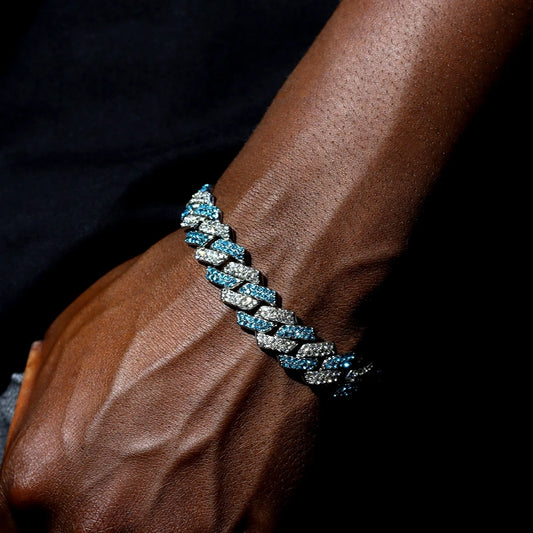 Pulsera Cubana Urban "Iced Out" – Two-Tone